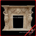 China Supplier Marble Fireplace, Stone Fireplace Mantel, Decorative Indoor Fireplace